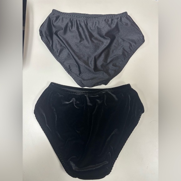 NWOT TRASHY LINGERIE Black High-Waisted Dance Panties in velvet and shiny sz M - Picture 7 of 9